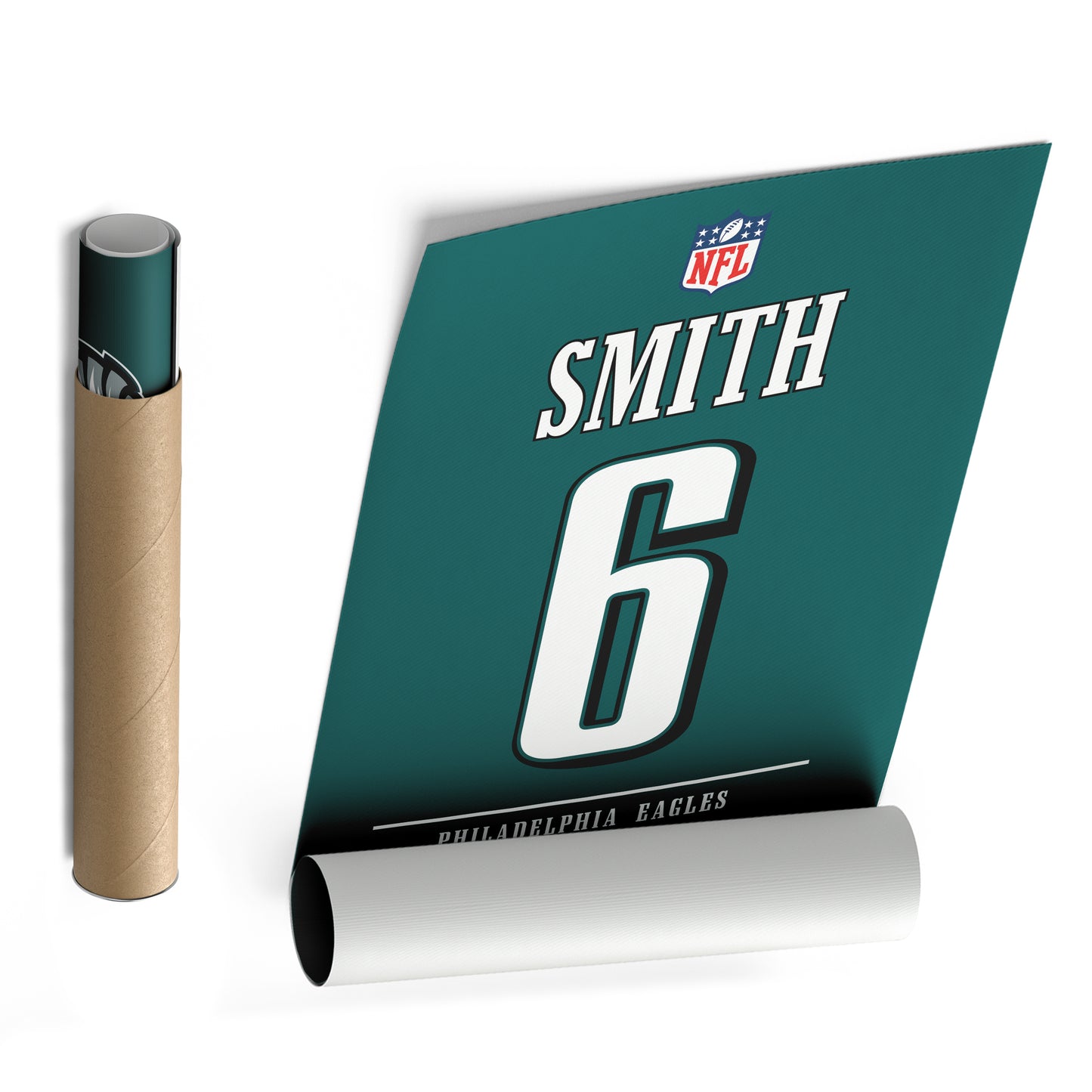 DeVonta Smith Philadelphia Eagles Jersey Canvas Wall Art