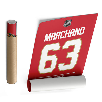 Brad Marchand Florida Panthers Jersey Canvas Wall Art