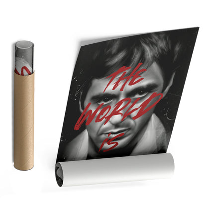 Tony Montana 'The World Is Yours' Canvas Print | Scarface Wall Art