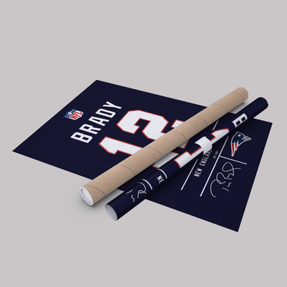 Tom Brady Patriots Jersey Canvas Print | Wall Art Decor