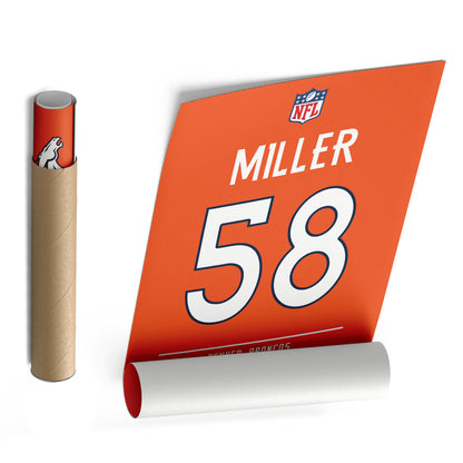 Von Miller Broncos Jersey Canvas Print | Wall Art Decor