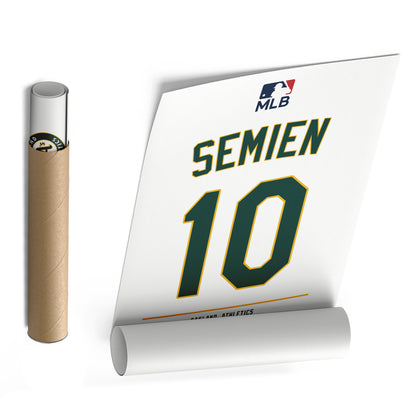 Marcus Semien Athletics Jersey Canvas Print | Wall Art Decor