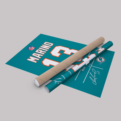 Dan Marino Dolphins Jersey Canvas Print | Wall Art Decor