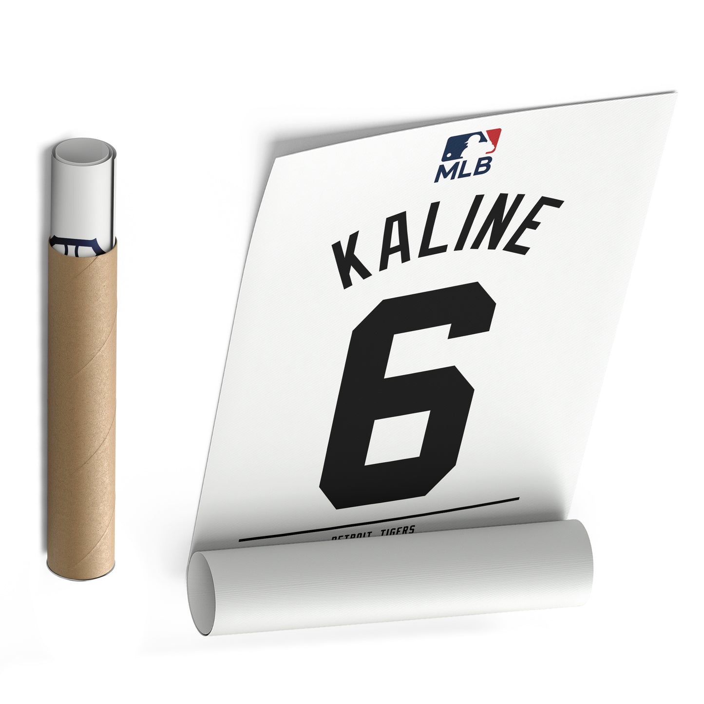 Al Kaline Detroit Tigers Jersey Canvas Wall Art