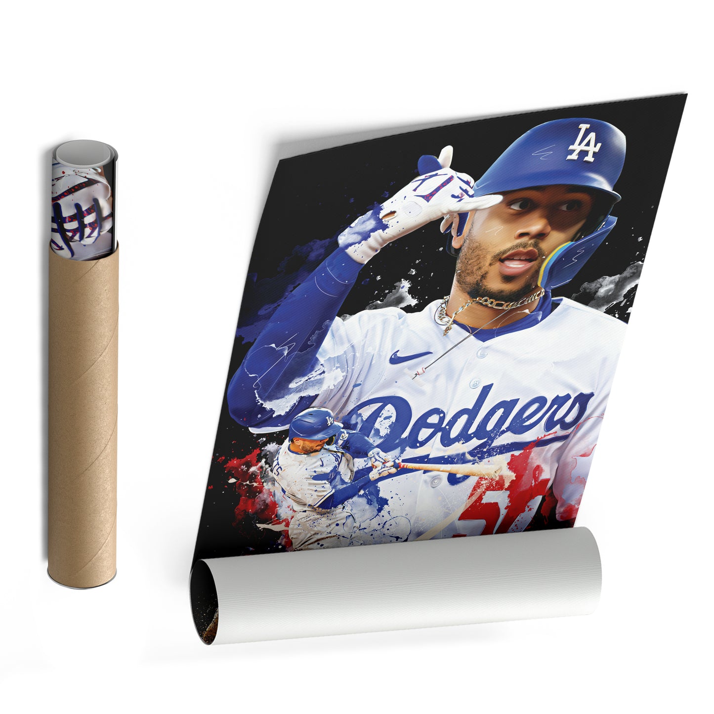 Mookie Betts Dodgers Canvas Print | Los Angeles Baseball Wall Art