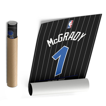 Tracy McGrady Orlando Magic Jersey Canvas Wall Art