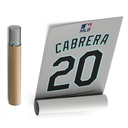 Miguel Cabrera Marlins Jersey Canvas Print | Wall Art Decor