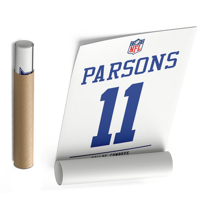 Micah Parsons Cowboys Jersey Canvas Print | Wall Art Decor