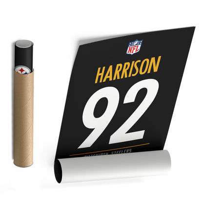 James Harrison Pittsburgh Steelers Jersey Canvas Wall Art
