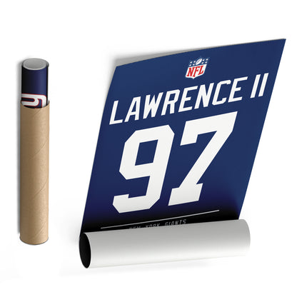 Dexter Lawrence New York Giants Jersey Canvas Wall Art