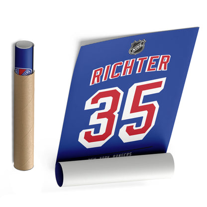 Mike Richter New York Rangers Jersey Canvas Wall Art