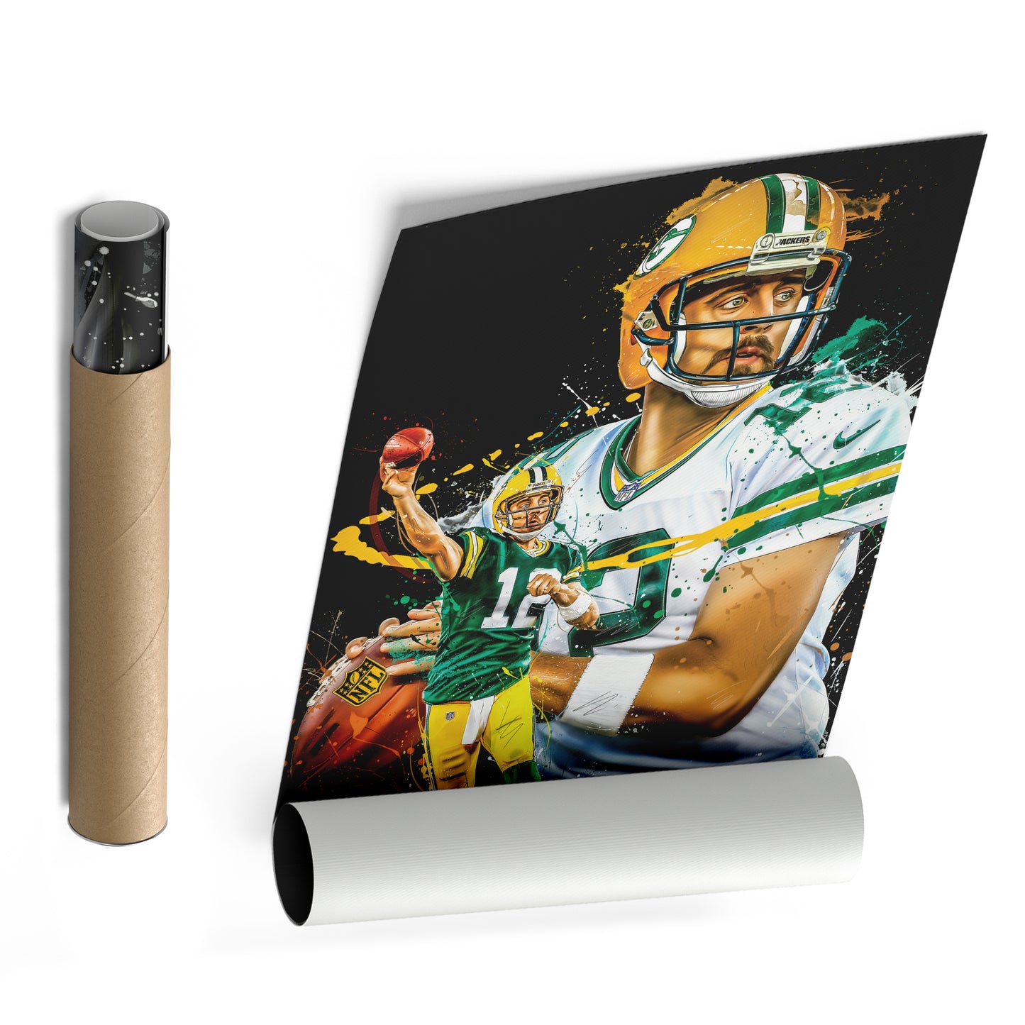 Aaron Rodgers Packers Canvas Print | Green Bay Football Wall Art