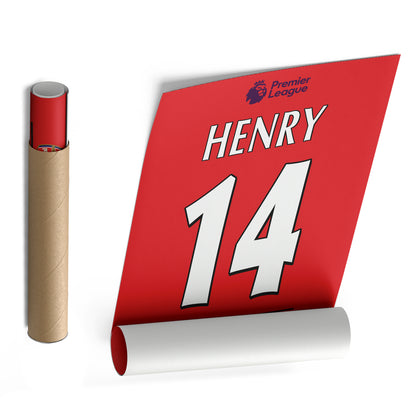 Thierry Henry Arsenal Jersey Canvas Print | Wall Art Decor