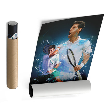 Novak Djokovic Canvas Print | Tennis Champion Wall Art