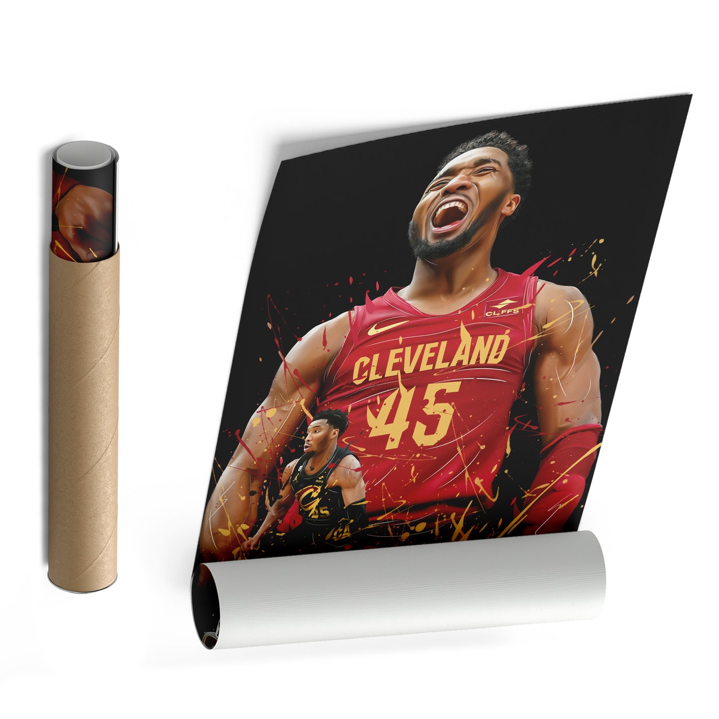 Donovan Mitchell Cavaliers Canvas Print | Cleveland Basketball Wall Art