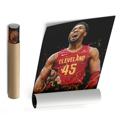 Donovan Mitchell Cavaliers Canvas Print | Cleveland Basketball Wall Art
