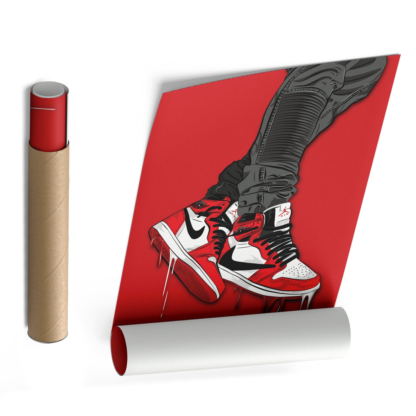 Air Jordan 1 Mid Classic Canvas Print | Sneakerhead Wall Art