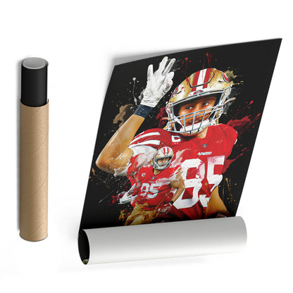 George Kittle 49ers Canvas Print | San Francisco Football Wall Art