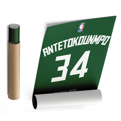 Giannis Antetokounmpo Bucks Jersey Canvas Print | Wall Art Decor