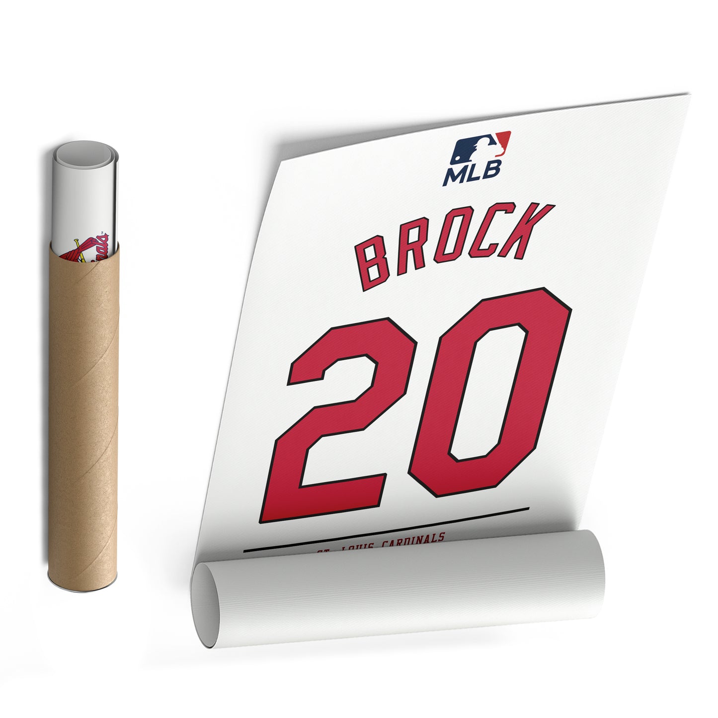 Lou Brock  St. Louis Cardinals Jersey Canvas Wall Art