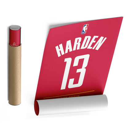 James Harden Houston Rockets Jersey Canvas Wall Art