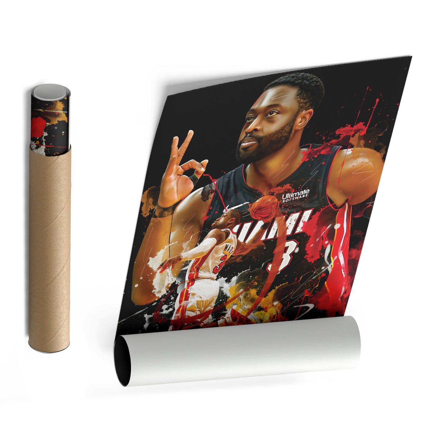 Dwyane Wade Miami Heat Canvas Print | Basketball Wall Art