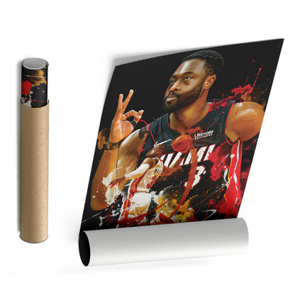 Dwyane Wade Miami Heat Canvas Print | Basketball Wall Art