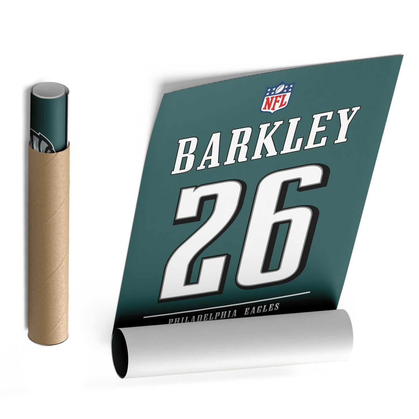 Saquon Barkley Eagles Jersey Canvas Print | Wall Art Decor