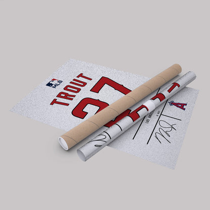 Mike Trout Angels Jersey Canvas Print | Wall Art Decor