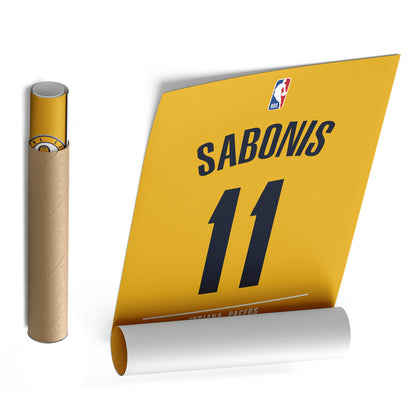 Domantas Sabonis Pacers Jersey Canvas Print | Wall Art Decor