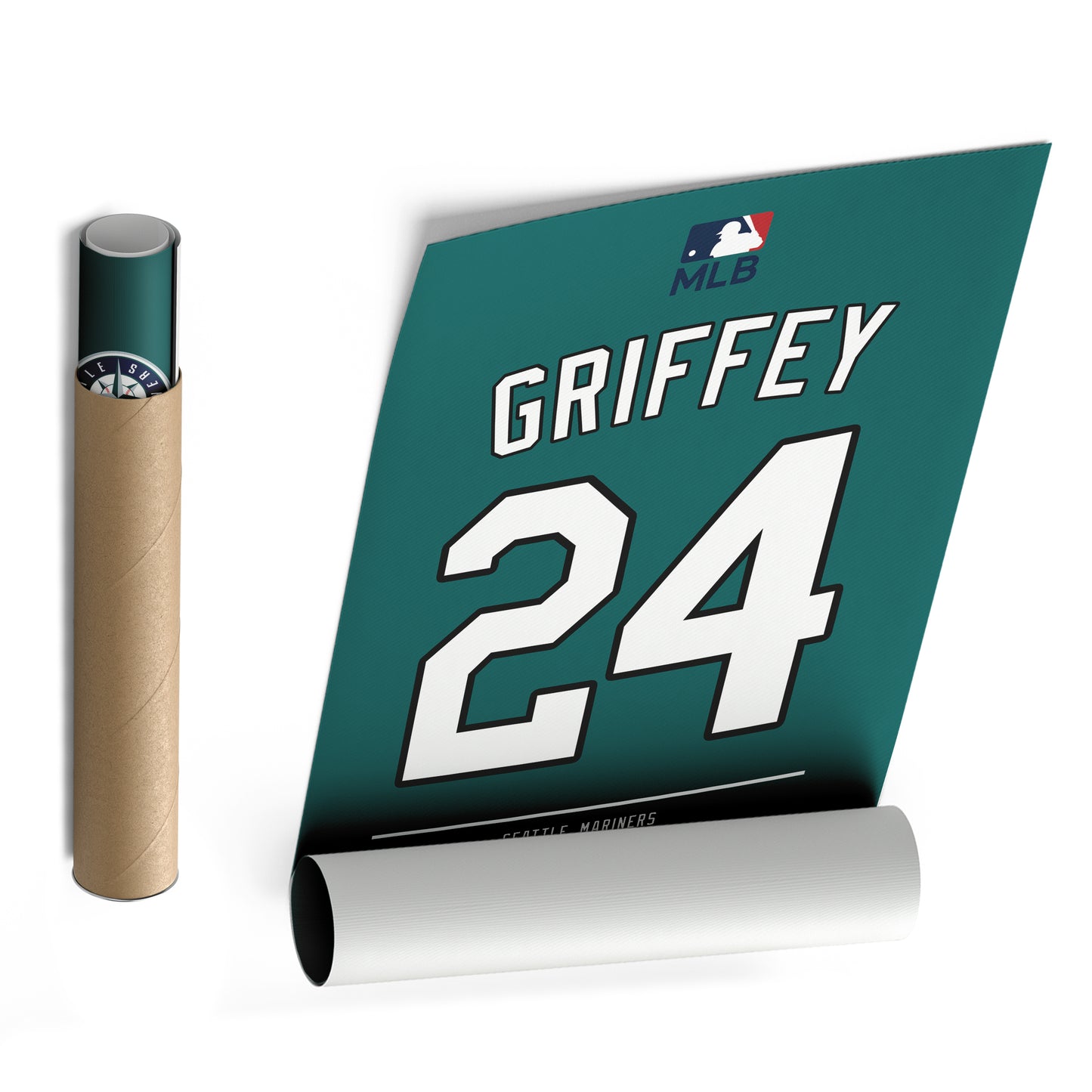 Ken Griffey Jr. Mariners Seal Jersey Canvas Print | Wall Art Decor