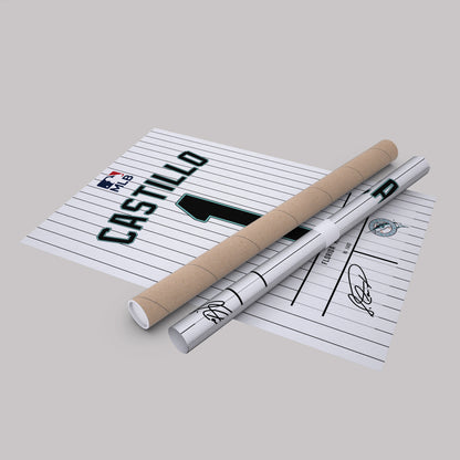 Luis Castillo Marlins Jersey Canvas Print | Wall Art Decor