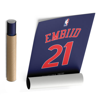 Joel Embiid 76ers Jersey Canvas Print | Wall Art Decor