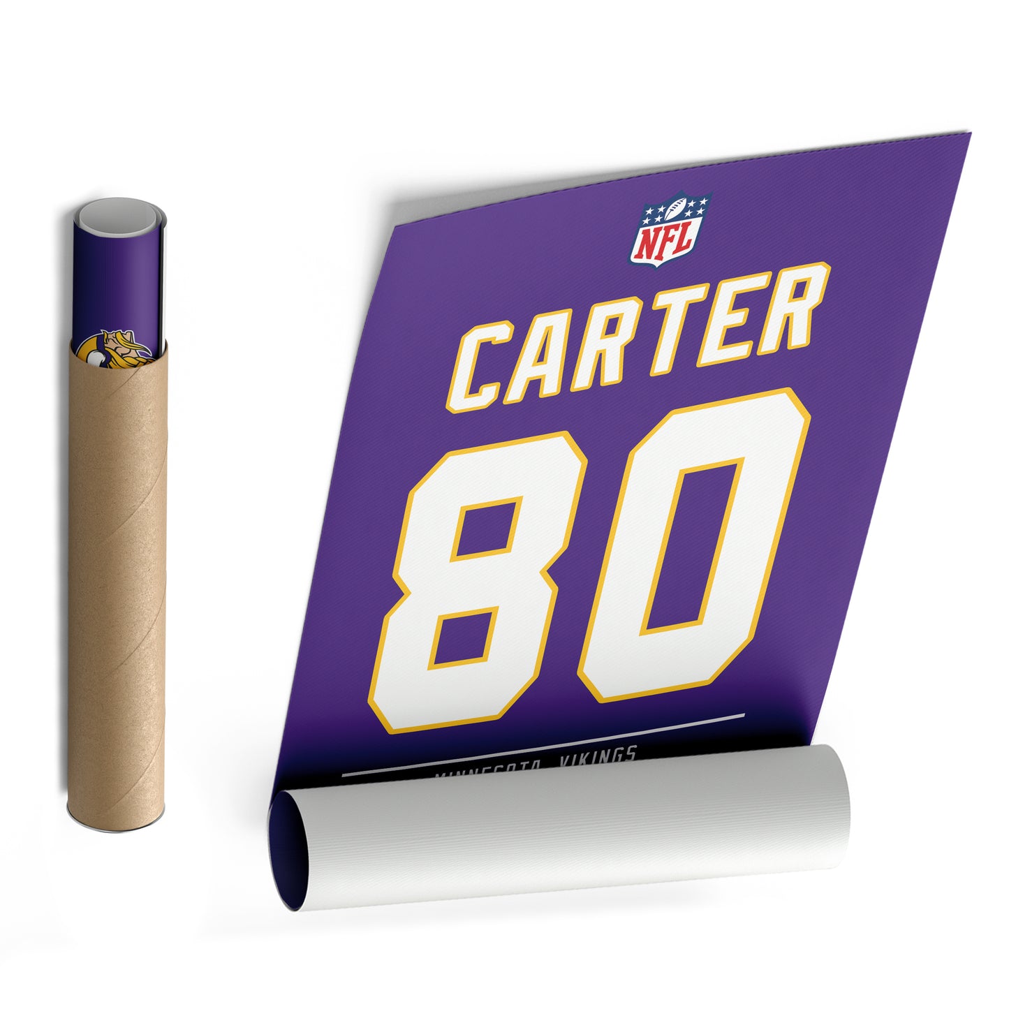 Cris Carter Minnesota Vikings Jersey Canvas Wall Art