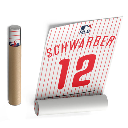 Kyle Schwarber Phillies Jersey Canvas Print | Wall Art Decor