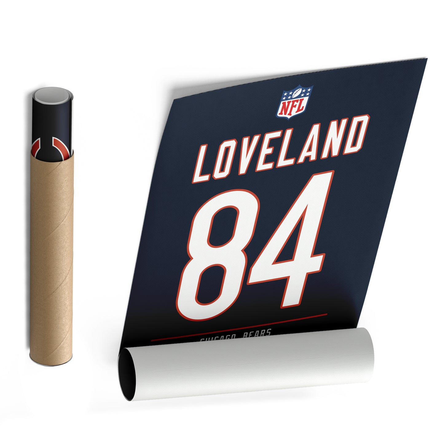 Colston Loveland Chicago Bears Jersey Canvas Wall Art