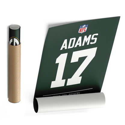 Davante Adams Packers Jersey Canvas Print | Wall Art Decor