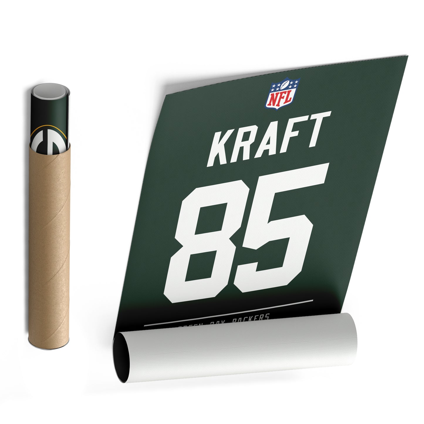 Tucker Kraft Green Bay Packers Jersey Canvas Wall Art