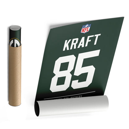 Tucker Kraft Green Bay Packers Jersey Canvas Wall Art