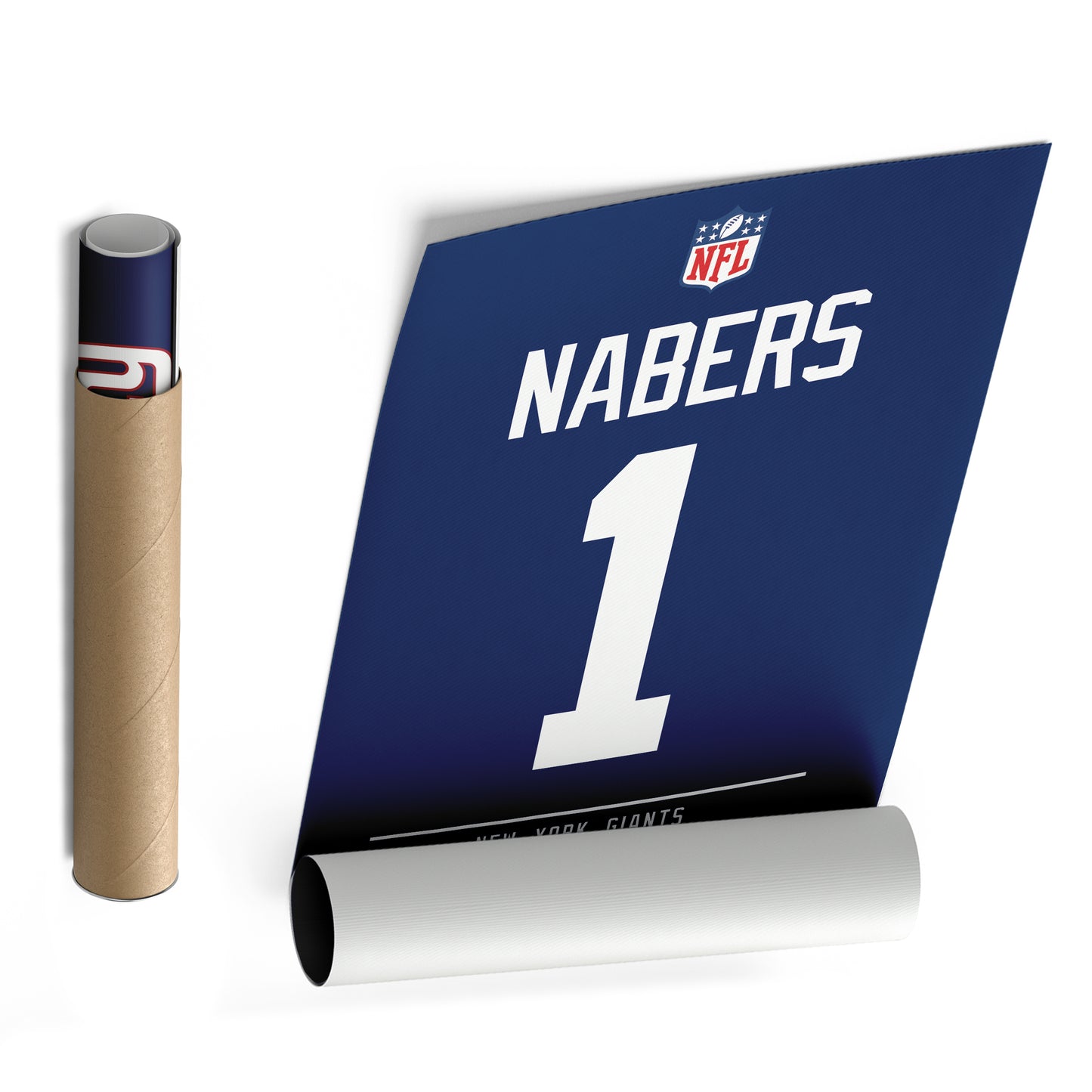Malik Nabers New York Giants Jersey Canvas Wall Art