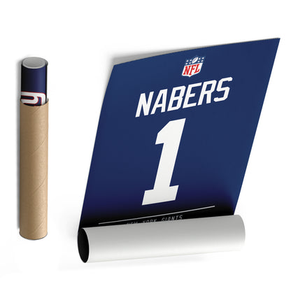 Malik Nabers New York Giants Jersey Canvas Wall Art