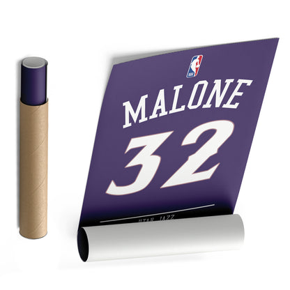 Karl Malone Jazz Jersey Canvas Print | Wall Art Decor
