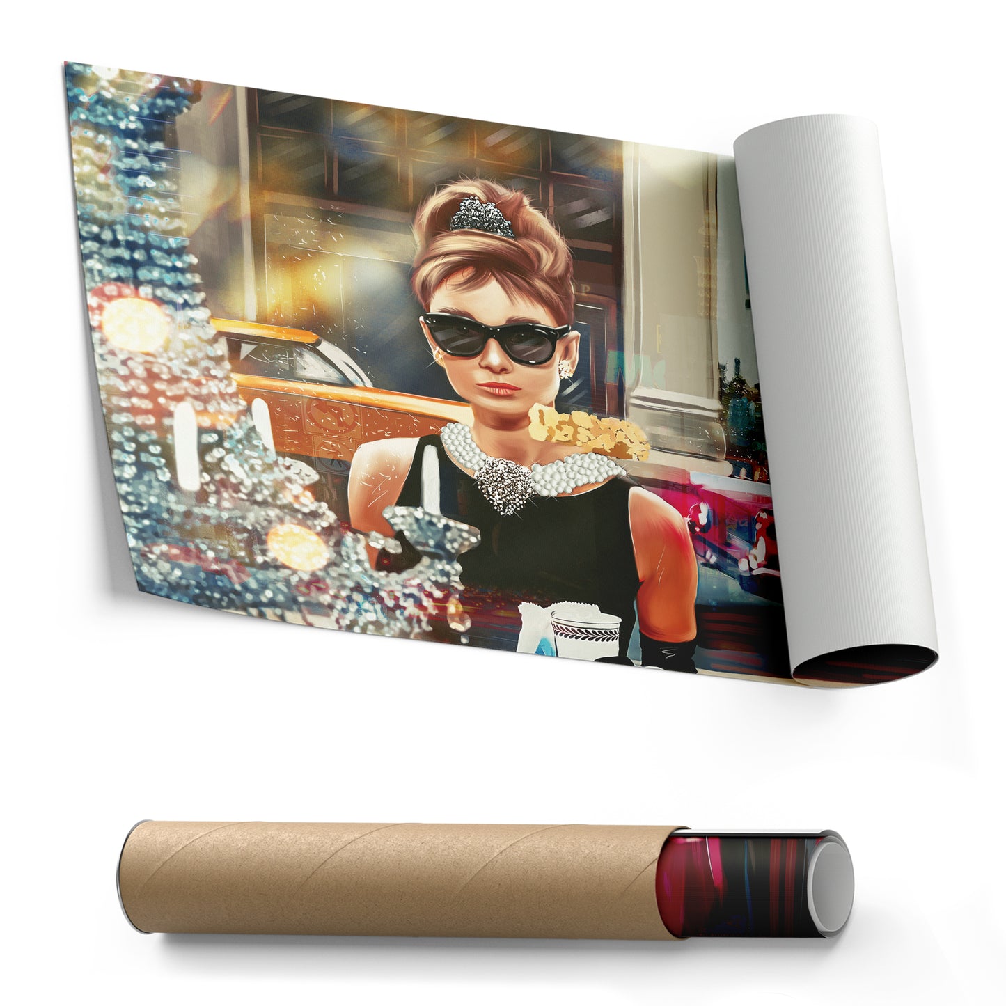 Breakfast at Tiffany’s Canvas Print | Audrey Hepburn Classic Wall Art