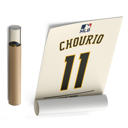 Jackson Chourio Brewers Jersey Canvas Print | Wall Art Decor
