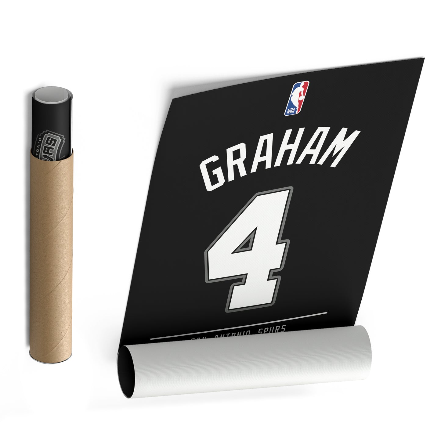 Devonte' Graham Spurs Jersey Canvas Print | Wall Art Decor
