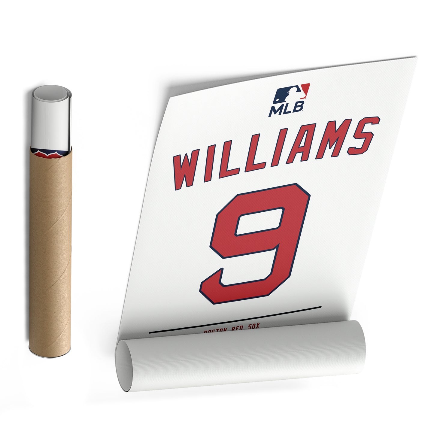 Ted Williams Red Sox Jersey Canvas Print | Wall Art Decor