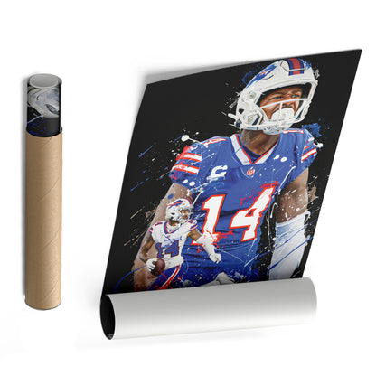Stefon Diggs Bills Canvas Print | Buffalo Football Wall Art
