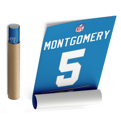 David Montgomery Lions Jersey Canvas Print | Wall Art Decor