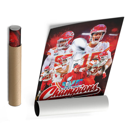 Kansas City Chiefs Super Bowl LVII Champions Canvas Print | NFL Wall Art
