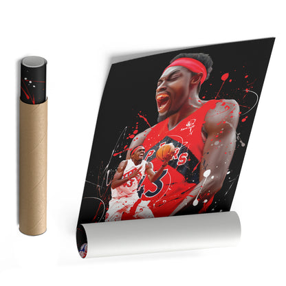 Pascal Siakam Raptors Canvas Print | Toronto Basketball Wall Art